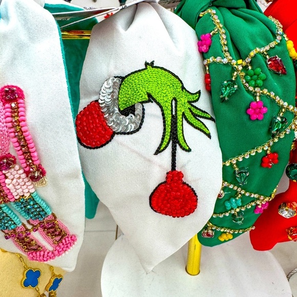 Handmade grinch themed headband - Picture 1 of 3
